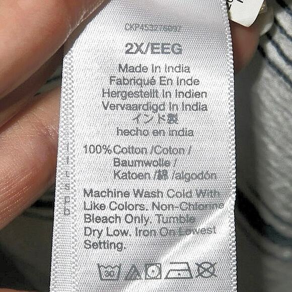 Central Drapey Shirt in Fairborn Stripe XXL - Picture 6 of 7